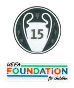 PATCH / BADGE - CHAMPIONS LEAGUE + FOUNDATION - REAL MADRID 15 - KIT
