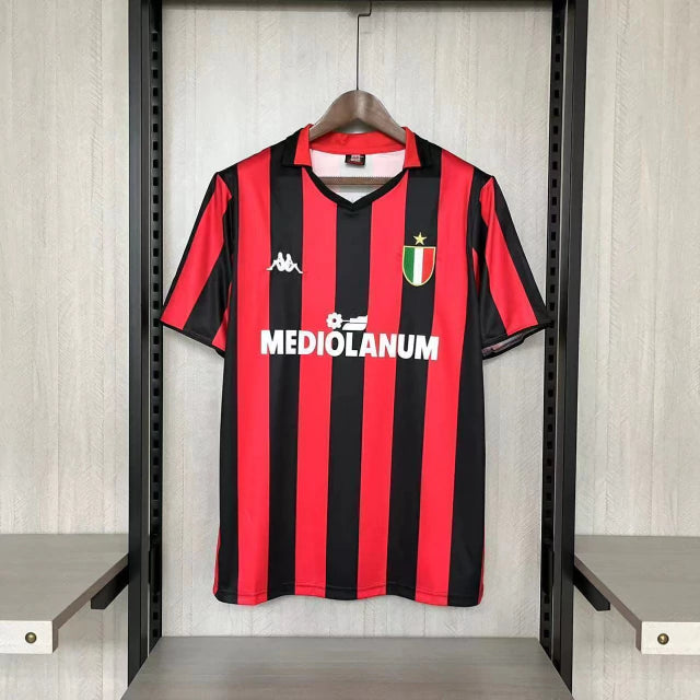 88/89 MILAN HOME RETRO BLACK AND RED