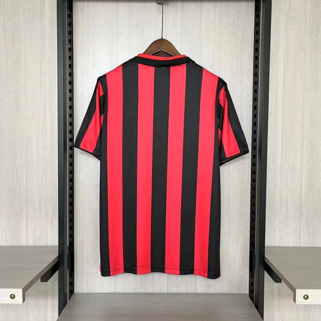88/89 MILAN HOME RETRO BLACK AND RED